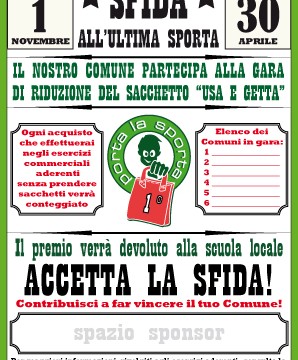 Sfida all’ultima Sporta: il concorso che premia i  comuni e le scuole che riducono il consumo di sacchetti
